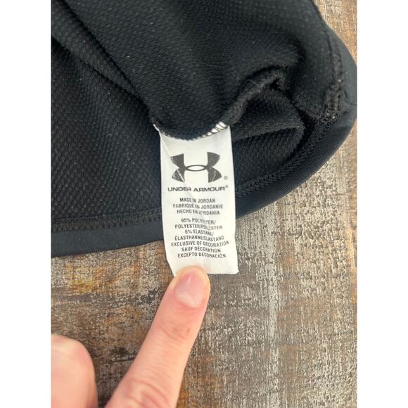 Under Armour Women Size Medium Black Base Layer Long Sleeve Quarter Zip - Picture 8 of 8